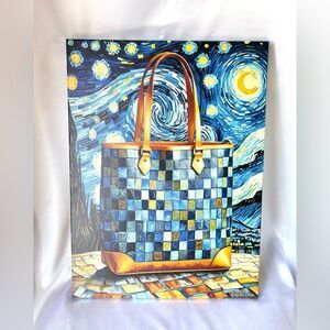 Limited Edition Van Gogh Starry Night Louis Vuitton Damier Tote Canvas - w/COA